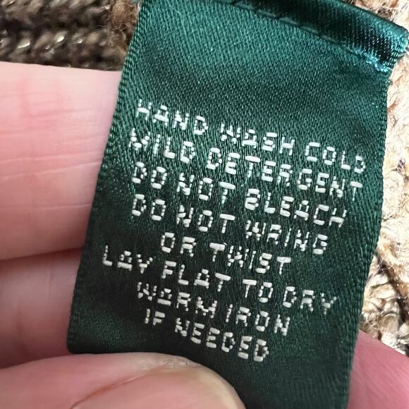 Ralph Lauren Gold Draped Open Front Cardigan Mock Neck Tank Belted Sz XL Gold - Picture 13 of 16